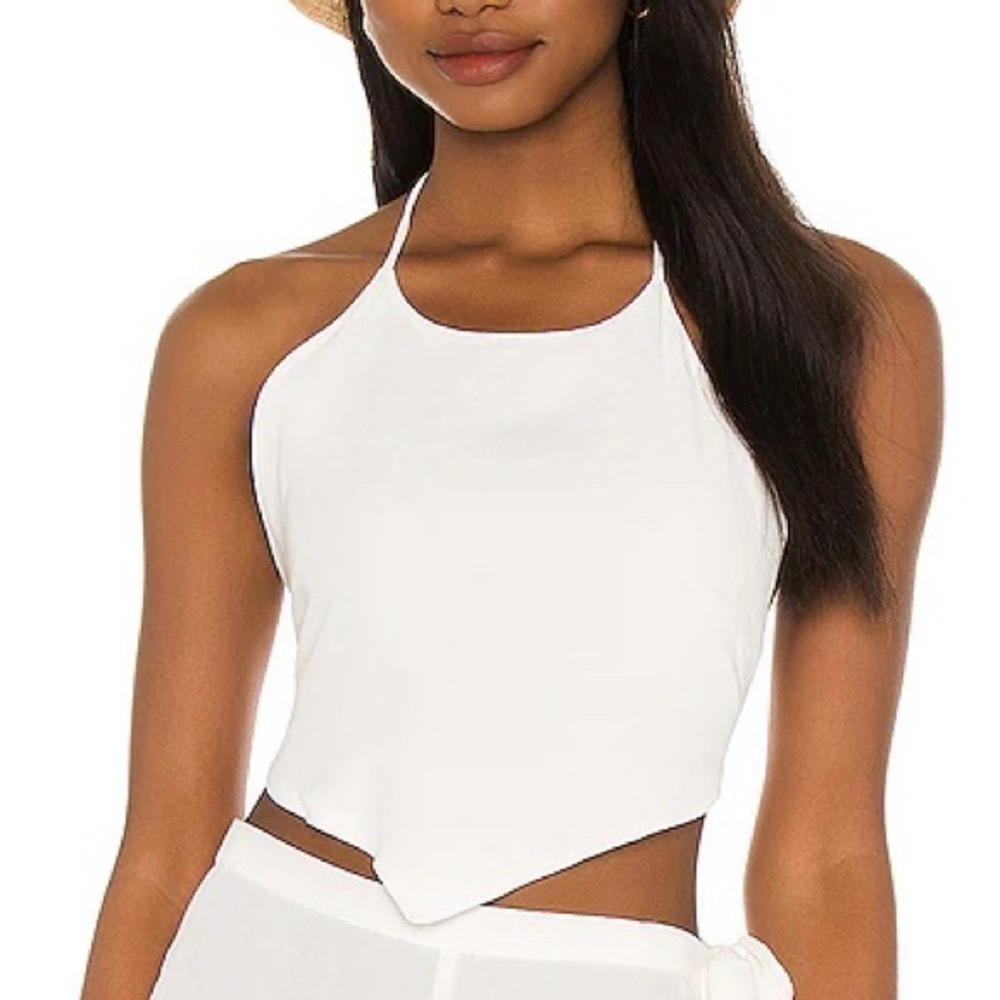Revolve Lovewave Brenda Halter Top in Ivory Size S